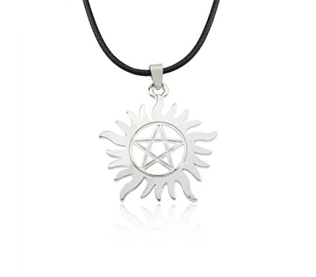 Supernatural Devil's Trap Pentagram Pentacle Star Pendant Neck Necklace Jewelry for Girl / Women