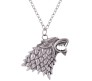 Game of Thrones GOT Stark Winter is Coming Wolf Pendant Necklace Mens Womens Jewellery