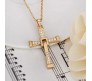 The Fast & The Furious Gold Plated Cross Pendant Necklace with Chain