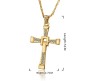 The Fast & The Furious Gold Plated Cross Pendant Necklace with Chain