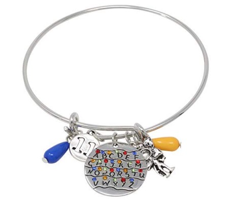 Stranger Things Inspired 5 Charm Bangle Bracelet