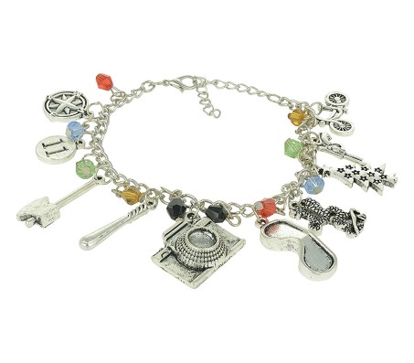 Stranger Things Inspired Silver Alloy Multiple Charm Bracelet for Man Women Girls