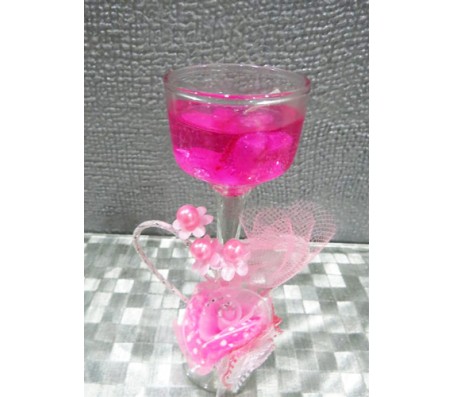 Pink Candle with Heart Inside Perfect for Romantic Evening (Design 3)