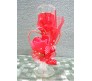 Red LED Candle with Heart Inside Perfect for Romantic Evening (Design 4)