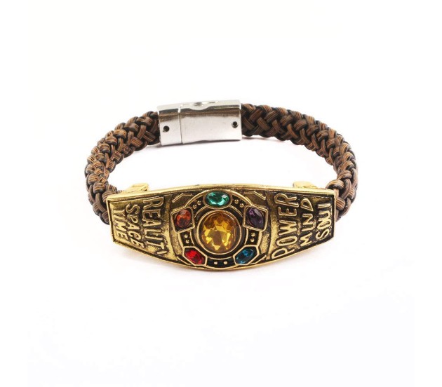 Buy 3Pcs The Avengers Infinity Gauntlet Stone Gem Costume Thanos Charm  Bracelet Wristlet With Necklace and Ring Online at desertcartINDIA