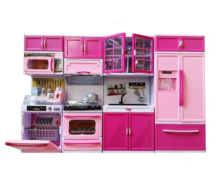 Phantasy Dream House Kitchen Set Kids Luxury Battery Operated Kitchen Super Set Toy with Light and Sound Kitchen Set