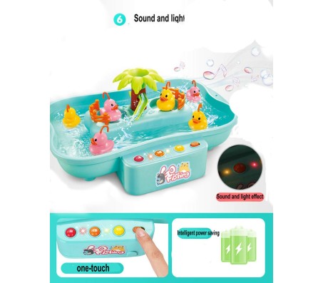 Go Fishing Toy with Music and Light Doule Race Duck Fishing Game for Children Girl Boys Toys Kids Fishing 3+
