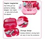19 pcs Little Girls Pretend Makeup Set Cosmetic Beauty Salon Toy Pretend Dress-up Kit for Toddlers Kids with Mirror