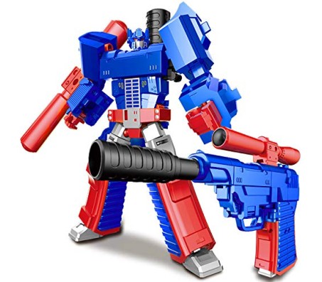 2 in 1 Optimus Prime Transformer to Pistol Gun Action Figure Robot to Gun Transformation Toys for Children