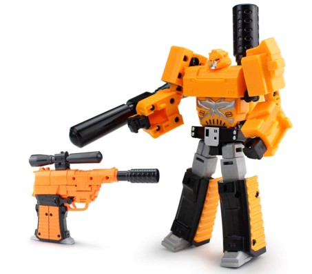 2 in 1 Bumblebee Transformer to Pistol Gun Action Figure Robot to Gun Transformation Toys for Children