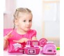 4 in 1 Battery Operated Pink Household Home Appliances Kitchen Pretent Play Sets Toys for Girls