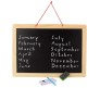 5 in 1 Wooden Black Board Plus Magnetic White Board Easel with ABC Alphabet Numbers Math & Tangram Puzzle