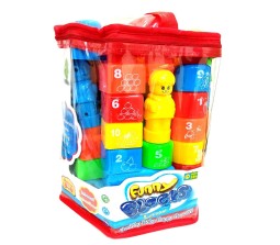 Large Size 55 Pcs 5 in 1 Mega Model Building Blocks with Train for Infants and Toddlers