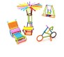 125 Stick Straw Colourful Educational Do it Yourself Learning Toy Building Block Puzzle Kit (Multicolour)