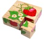 Colorful Wooden Block Picture Puzzle for Toddlers and Small Children (Fruit Theme) - 9 Piece