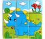 9 Piece Colorful Wooden Block Picture Puzzle For Toddlers And Small Children (Dinosaur Theme)