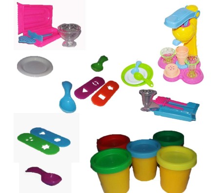 Ice Cream Clay Play Set Toy Double Twister and Non Toxic