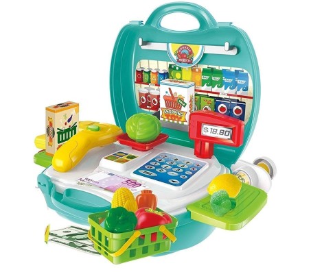 Latest Cash Register, Organic Product with Cash Register Role Play Toy Set,Pretend Play Set for Kids, Kids Supermarket Play Set