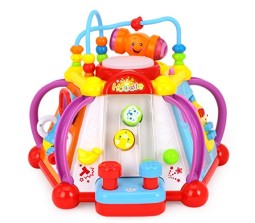 Happy Small World 5 Sides of Educational Fun Activity Gear Nobs for Toddlers & Baby