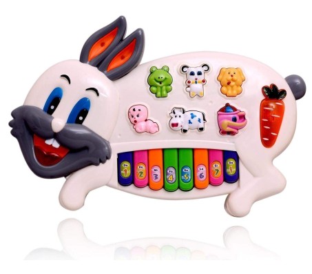 Rabbit Musical Piano with Animal Sounds, Flashing Lights and Wonderful Music Toy