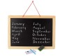 5 in 1 Wooden Black Board + Magnetic White Board Easel with ABC Alphabet Numbers Math & Tangram Puzzle