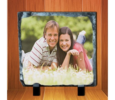 Personalized Square Shape Photo Rock (16cm x 16cm)