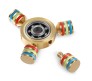 Hexagon Rainbow Fidget Spinner, Gold