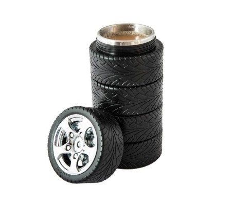 Car Tyre Shaped Flask Airtight Thermal Mug Vacuum