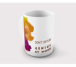 RV Mart Do Not Disturb Genius at Work Ceramic Mug, 350ml