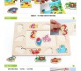 Wooden Magnetic Fishing Fun Marine Animals with Puzzle Board for Kids 2 in 1 Toy Set Game
