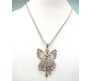 Dancing Angel With Wings Pendant Gold Plated Long Necklace for Woman and Girls