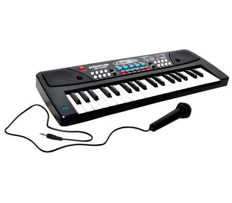 Latest 37 Key BigFun Piano Keyboard Toy with DC Power Option, Recording and Mic for Kids