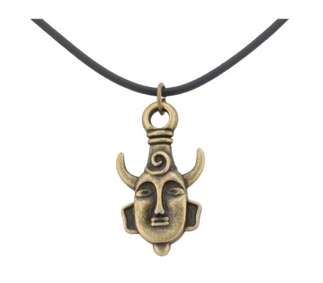 Supernatural Dean Winchester Mask Vintage Amulet Pendant Bronze 18 inches Long Necklace
