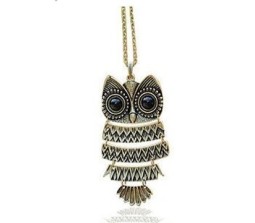Owl Gold & Silver Chain Necklace Pendant for Women