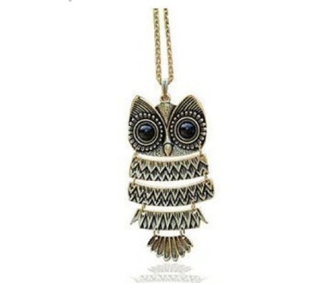 Owl Gold & Silver Chain Necklace Pendant for Women