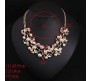 Pearl Gold Plated Leaves Statement Necklace for Women Collares Ethnic Jewelry