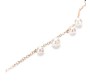 Fashion Jewellery Floral and Pearl Pendent Long Chain Necklace Pendant Stylish Opal Design for Women and Girls White