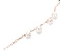 Fashion Jewellery Floral and Pearl Pendent Long Chain Necklace Pendant Stylish Opal Design for Women and Girls White
