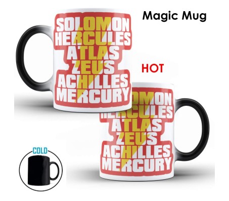 Shazam Dc Comic Superhero Design Red Solomon Hercules Quote Black Magic Ceramic Coffee/Tea Mug