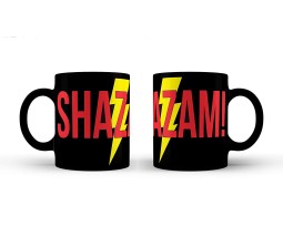 Shazam Dc Comic Superhero Logo an Word Type Black Ceramic Coffee/Tea Mug