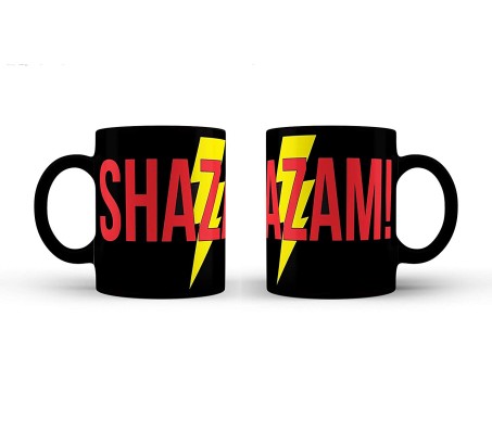 Shazam Dc Comic Superhero Logo an Word Type Black Ceramic Coffee/Tea Mug