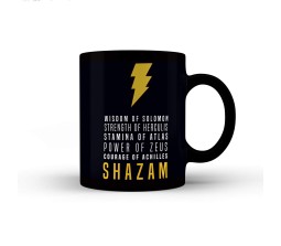 Shazam Dc Comic Superhero Logo an Word Type Black Ceramic Coffee/Tea Mug