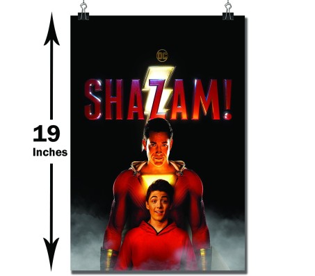  Shazam The Superhero and Billy Batson Standing Movie Poster Officially Licensed by Warner Bros