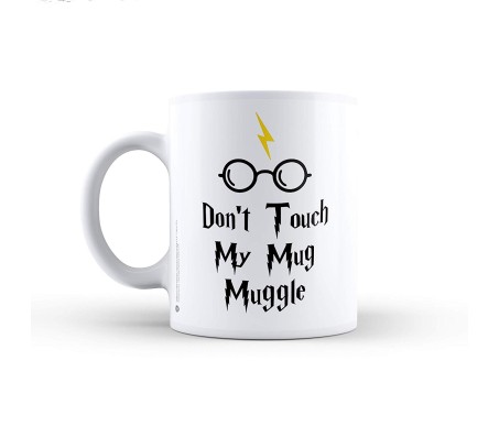 Harry Potter – Don’t Touch My Mug Muggle Ceramic White Tea/Coffee Mug Qty 1 Officially Licensed by Warner Bros