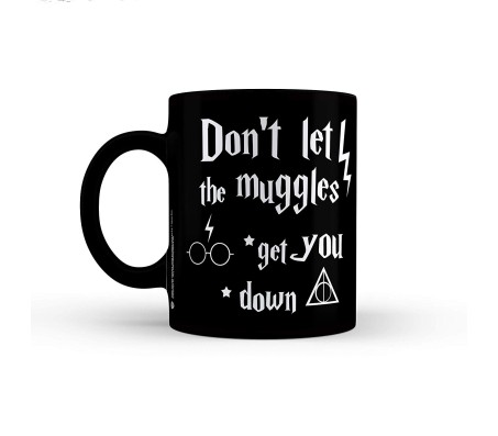 Harry Potter – Don’t Let The Muggles Get You Down Ceramic Black Tea/Coffee Mug Qty 1 Officially Licensed by Warner Bros