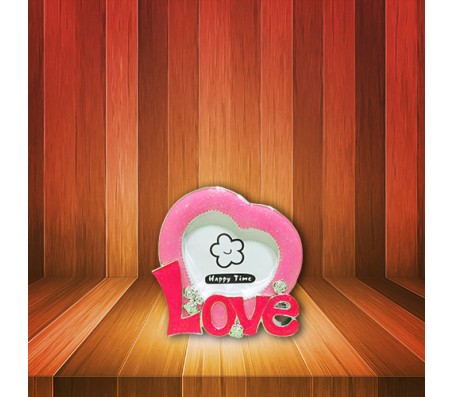 Love Heart Pink Glossy Photo Frame