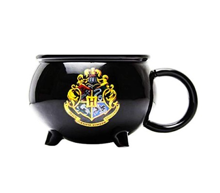  Harry Potter Hogwarts Crest Cauldron 3D Ceramic White Coffee Mug Qty 1 Officially Licensed by Warner Bros