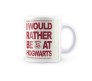 Harry Potter – I Would Rather Be at Hogwarts Written in Red Ceramic Tea/Coffee Mug Qty 1 Officially Licensed by Warner Bros