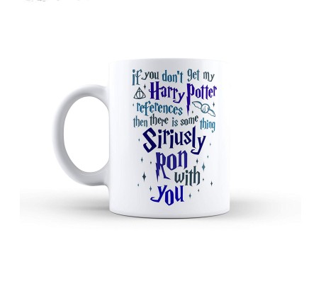 Harry Potter Angry Quote Written with Different Colors Coffee Mug Cup Qty 1 Official Licensed by Warner Bros