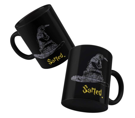 Harry Potter Sorted Black Coffee Mug of Sorted | Gift Mugs for Birthday | Gift Mugs for Him and Her